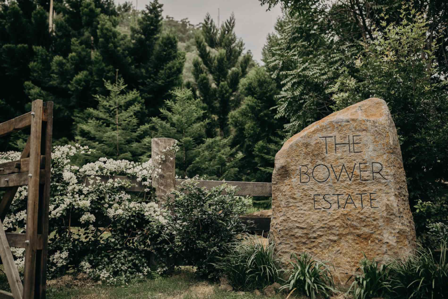 The Bower Estate engraved entrance stone, Natural Bridge